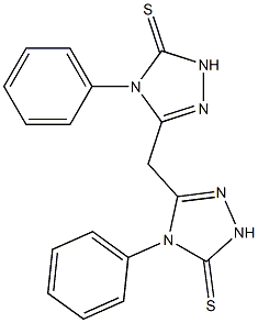 4-phenyl-5-[(4-phenyl-5-thioxo-4,5-dihydro-1H-1,2,4-triazol-3-yl)methyl]-2,4-dihydro-3H-1,2,4-triazole-3-thione,,结构式