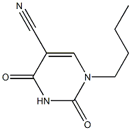 1-butyl-2,4-dioxo-1,2,3,4-tetrahydro-5-pyrimidinecarbonitrile,,结构式