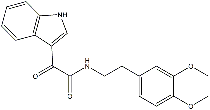 N-(3,4-dimethoxyphenethyl)-2-(1H-indol-3-yl)-2-oxoacetamide Structure