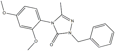 2-benzyl-4-(2,4-dimethoxyphenyl)-5-methyl-2,4-dihydro-3H-1,2,4-triazol-3-one,,结构式