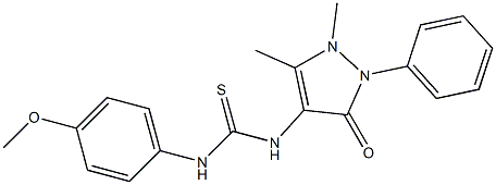 N-(1,5-dimethyl-3-oxo-2-phenyl-2,3-dihydro-1H-pyrazol-4-yl)-N'-(4-methoxyphenyl)thiourea Structure