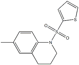 6-methyl-1-(2-thienylsulfonyl)-1,2,3,4-tetrahydroquinoline Struktur