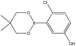 4-Chloro-3-(5,5-dimethyl-1,3,2-dioxaborinan-2-yl)phenol Struktur