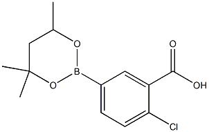 2-Chloro-5-(4,4,6-trimethyl-1,3,2-dioxaborinan-2-yl)benzoic acid,2096995-09-2,结构式