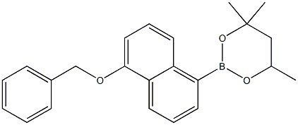 2-(5-Benzyloxynaphthalen-1-yl)-4,4,6-trimethyl-1,3,2-dioxaborinane Structure