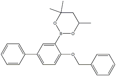2-(4-Benzyloxybiphenyl-3-yl)-4,4,6-trimethyl-1,3,2-dioxaborinane 结构式