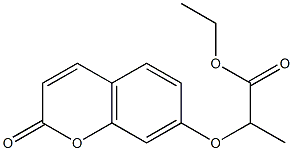 2-(2-氧代-苯并吡喃-7-基氧基)丙酸乙酯, , 结构式