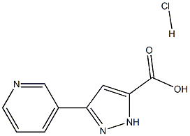 3-pyridin-3-yl-1H-pyrazole-5-carboxylic acid hydrochloride 结构式