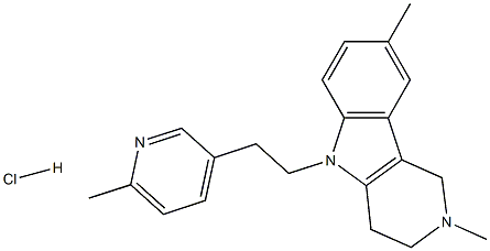 2,3,4,5-Tetrahydro-2,8-dimethyl-5-(2-(6-methyl-3-pyridyl)ethyl)-1H-pyrido(4,3-b)indole hydrochloride|