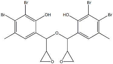 3,4-ジブロモ-5-メチル-2-ヒドロキシフェニルグリシジルエーテル 化学構造式