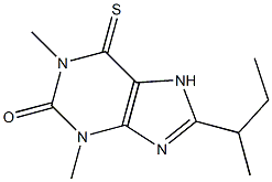 1,3-Dimethyl-8-(sec-butyl)-6-thioxo-1,6-dihydro-7H-purin-2(3H)-one 结构式