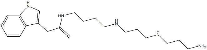 N-(12-Amino-5,9-diazadodecan-1-yl)-1H-indole-3-acetamide Structure