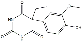 5-Ethyl-5-(3-methoxy-4-hydroxyphenyl)pyrimidine-2,4,6(1H,3H,5H)-trione Structure