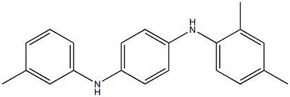 N-(2,4-ジメチルフェニル)-N'-(3-メチルフェニル)-p-フェニレンジアミン 化学構造式