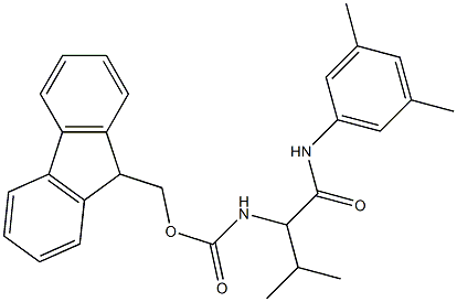N-(3,5-Dimethylphenyl)-2-[[(9H-fluoren-9-yl)methoxycarbonyl]amino]-2-isopropylacetamide Struktur