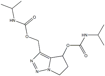 3-(Isopropylcarbamoyloxymethyl)-4-isopropylcarbamoyloxy-5,6-dihydro-4H-pyrrolo[1,2-c][1,2,3]triazole Structure