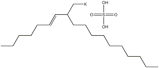 Sulfuric acid 2-(1-heptenyl)dodecyl=potassium ester salt,,结构式