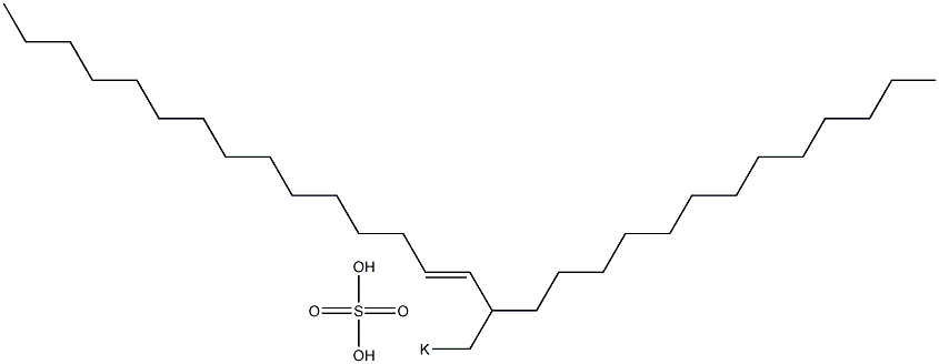 Sulfuric acid 2-tridecyl-3-heptadecenyl=potassium ester salt,,结构式