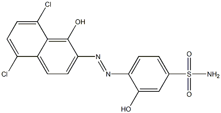 4-(5,8-Dichloro-1-hydroxy-2-naphtylazo)-3-hydroxybenzenesulfonamide Structure