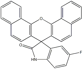 5'-Fluorospiro[7H-dibenzo[c,h]xanthene-7,3'-[3H]indol]-2'(1'H)-one Structure