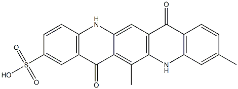 5,7,12,14-Tetrahydro-10,13-dimethyl-7,14-dioxoquino[2,3-b]acridine-2-sulfonic acid 结构式