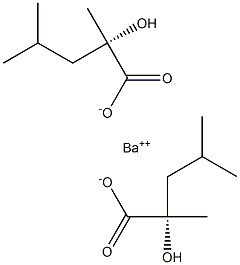 ビス[[S,(+)]-2-ヒドロキシ-2,4-ジメチル吉草酸]バリウム 化学構造式