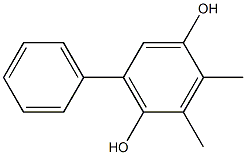 5-Phenyl-2,3-dimethylbenzene-1,4-diol 结构式
