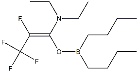 ジブチルボリン酸(E)-1-(ジエチルアミノ)-2,3,3,3-テトラフルオロ-1-プロペニル 化学構造式