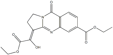 2-[(6-Ethoxycarbonyl-1,2,3,9-tetrahydro-9-oxopyrrolo[2,1-b]quinazolin)-3-ylidene]-2-hydroxyacetic acid ethyl ester,,结构式