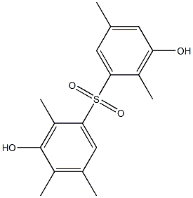 3,3'-Dihydroxy-2,2',4,5,5'-pentamethyl[sulfonylbisbenzene] Struktur