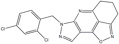 4,5-Dihydro-7-(2,4-dichlorobenzyl)-7H-1-oxa-2,6,7,8-tetraaza-3H-cyclopent[d]acenaphthylene Struktur