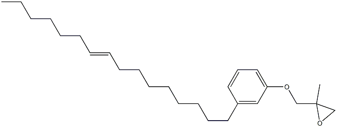3-(9-ヘキサデセニル)フェニル2-メチルグリシジルエーテル 化学構造式