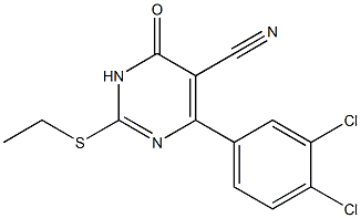  3,4-Dihydro-6-(3,4-dichlorophenyl)-2-[ethylthio]-4-oxopyrimidine-5-carbonitrile