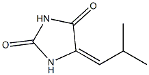 5-(2-メチルプロピリデン)-2,4-イミダゾリジンジオン 化学構造式