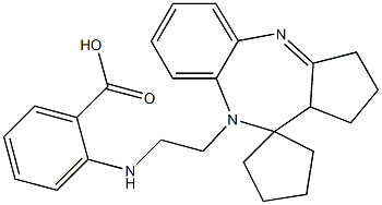 2-[[2-[[1,2,3,9,10,10a-Hexahydrospiro[benzo[b]cyclopenta[e][1,4]diazepine-10,1'-cyclopentan]]-9-yl]ethyl]amino]benzoic acid,,结构式