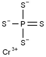 Tetrathiophosphoric acid chromium(III) salt Structure