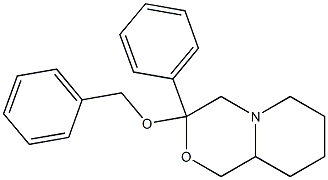 Octahydro-3-benzyloxy-3-phenylpyrido[2,1-c][1,4]oxazine,,结构式