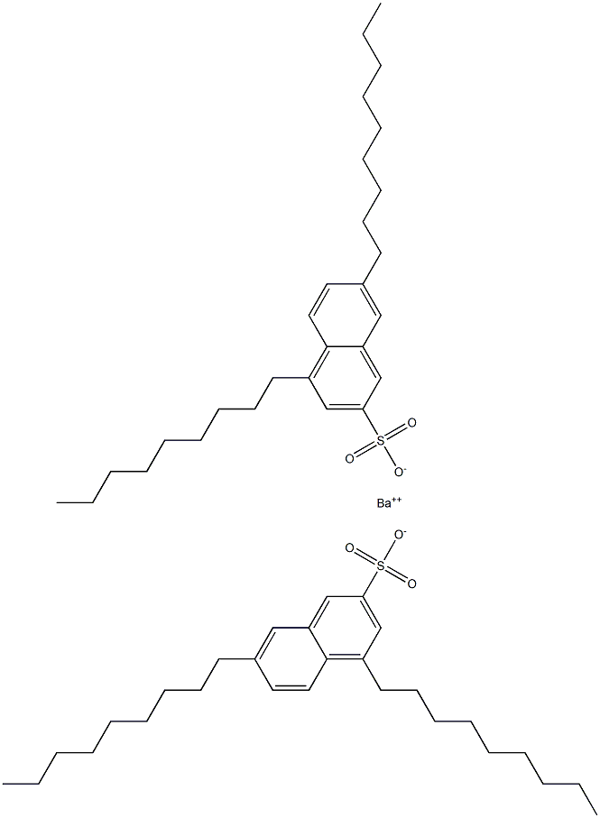 ビス(4,7-ジノニル-2-ナフタレンスルホン酸)バリウム 化学構造式