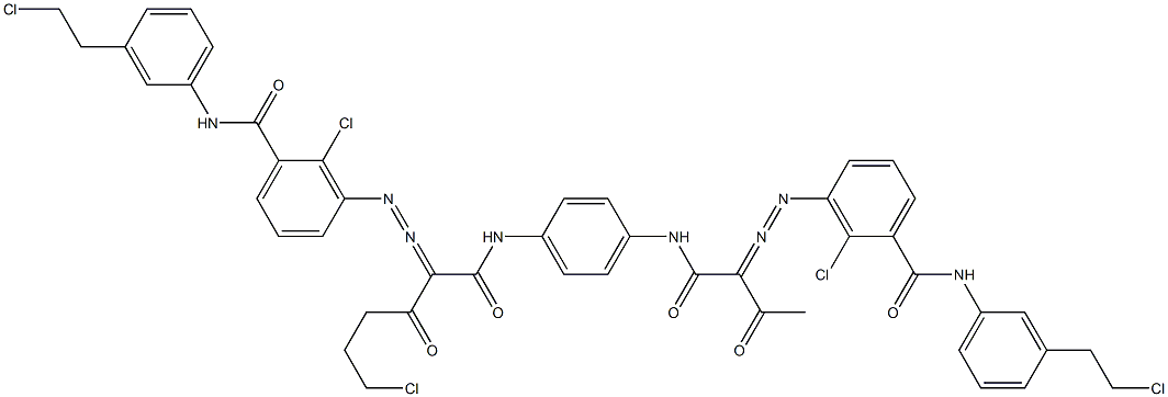 3,3'-[2-(2-Chloroethyl)-1,4-phenylenebis[iminocarbonyl(acetylmethylene)azo]]bis[N-[3-(2-chloroethyl)phenyl]-2-chlorobenzamide]