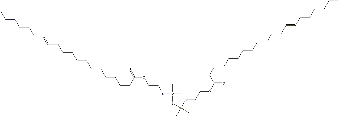Bis[dimethyl[[2-(12-nonadecenylcarbonyloxy)ethyl]thio]stannyl] sulfide Structure