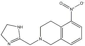 2-[[(1,2,3,4-Tetrahydro-5-nitroisoquinolin)-2-yl]methyl]-4,5-dihydro-1H-imidazole,,结构式