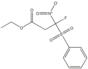 3-Phenylsulfonyl-3-fluoro-3-nitropropionic acid ethyl ester Structure