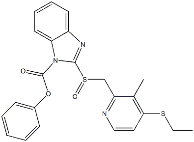 2-[[(4-Ethylthio-3-methyl-2-pyridinyl)methyl]sulfinyl]-1H-benzimidazole-1-carboxylic acid phenyl ester|