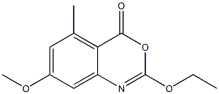 2-Ethoxy-5-methyl-7-methoxy-4H-3,1-benzoxazin-4-one 结构式