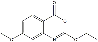 2-Ethoxy-5-methyl-7-methoxy-4H-3,1-benzoxazin-4-one Struktur