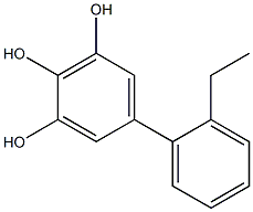 5-(2-Ethylphenyl)benzene-1,2,3-triol Structure