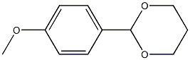 2-(4-メトキシフェニル)-1,3-ジオキサン 化学構造式