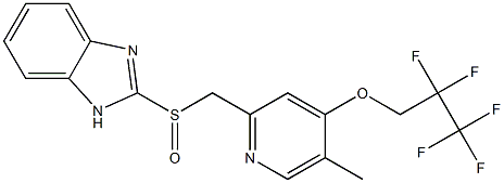 2-[[[4-(2,2,3,3,3-Pentafluoropropoxy)-5-methylpyridin-2-yl]methyl]sulfinyl]-1H-benzimidazole Structure