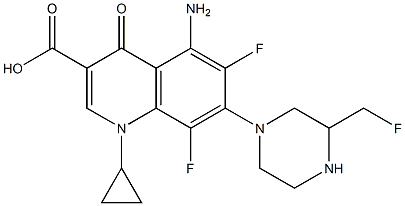  5-Amino-1-cyclopropyl-6,8-difluoro-1,4-dihydro-7-[3-fluoromethyl-1-piperazinyl]-4-oxoquinoline-3-carboxylic acid