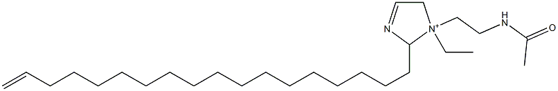 1-[2-(Acetylamino)ethyl]-1-ethyl-2-(17-octadecenyl)-3-imidazoline-1-ium 结构式